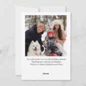 ワンフォトパインホリークリスマスリース赤(鳥)ショウジョウコウカンチョウ シーズンカード (裏面)