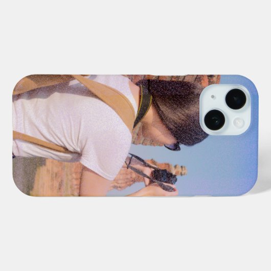 ワンフォトピンク小さいパーティクルiPhoneケース Case-Mate iPhoneケース (裏面 (横))