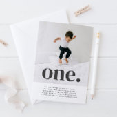 ワンフォトファースト誕生日招待状 招待状