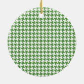 ワンフォトホリデーグリーンと白千鳥格子の セラミックオーナメント (裏面)