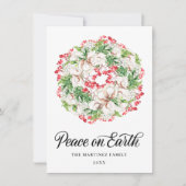 ワンフォトホワイトフローラクリスマスリース2022 シーズンカード (正面)