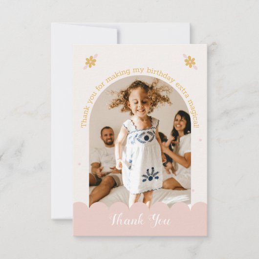 ワンフォトマジカルユニコーンパステルサンキューカード サンキューカード (正面)