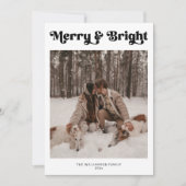 ワンフォトミニマルレトロクリスマス シーズンカード (正面)