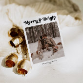 ワンフォトミニマルレトロクリスマス シーズンカード