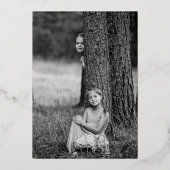 ワンフォトレタリングオーバーレイメリークリスマス金ゴールド 箔シーズンカード (裏面)