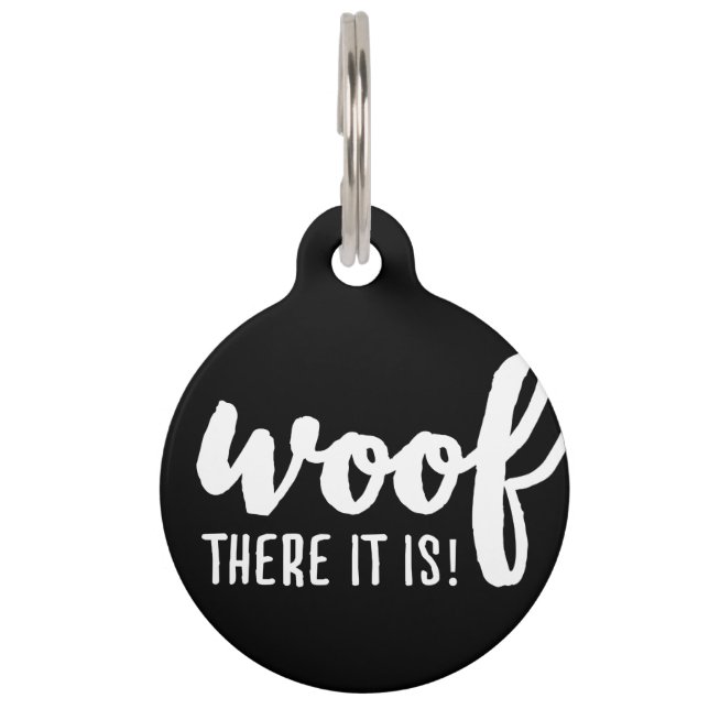 ワンフ！そこにある - K9 引用 有名な犬の引用 サス ペット　ネームタグ (正面)