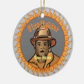 ワンブラックファイアファイターオーナメント セラミックオーナメント (左)