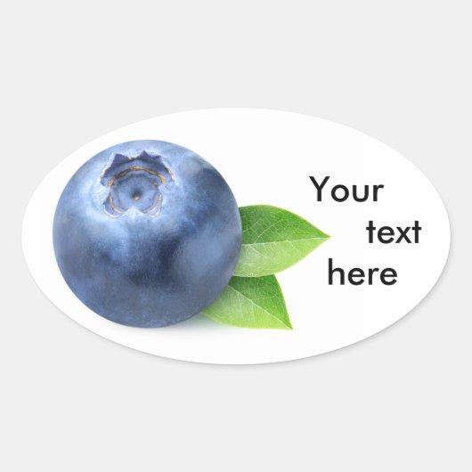ワンブルーベリー 楕円形シール (正面)