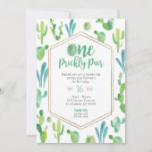 ワンプリックペアツインボーイズ誕生日招待状 招待状 (正面)