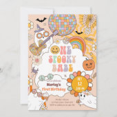 ワンベ不気味ーレトロハロウィンファースト誕生日 招待状 (正面)
