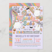 ワンベ不気味ー誕生日招待状 – 少女/紫 招待状 (正面/裏面)