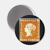ワンペニー大英帝国モーリシャス切手 マグネット (正面/裏面)