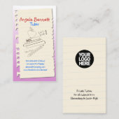 ワンページドードルターターピンクの名刺 名刺 (正面/裏面)