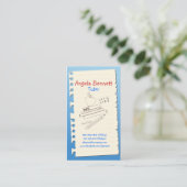 ワンページドードルターターブルービジネスカード 名刺 (スタンド正面)