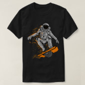 ワンホイールテおもしろいィー宇宙飛行士ワンホイールフロートライフ Tシャツ (デザイン正面)