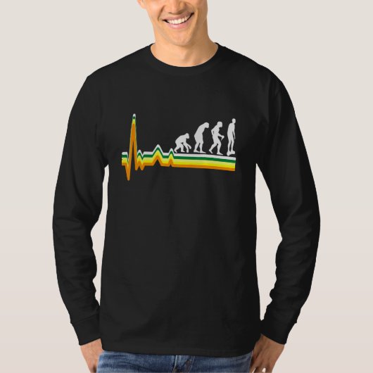 ワンホイールホバーボード電動スケートボの進化 Tシャツ (正面)
