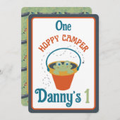 ワンホッピーカンパーファースト誕生日招待状 招待状 (正面/裏面)