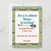 ワンホッピーカンパーファースト誕生日招待状 招待状 (裏面)