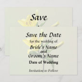 ワンホワイトユリ セーブザデート (正面/裏面)