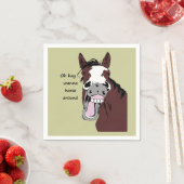 ワンホースのまわりにホースおもしろい引用文またはことわざ スタンダードカクテルナプキン (インサイチュ)