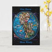 ワンホーム共有ウィスリー カード (黄色い花)