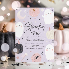 ワンボホ不気味ハロウィーン幽霊1st誕生日パーティー 招待状