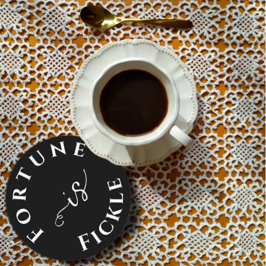 ワンマンノマン勇気付けられる白黒 ラウンドペーパーコースター