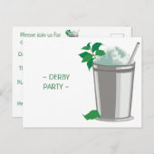 ワンミントジュレプダービーパーティの招待状 ポストカード (正面/裏面)