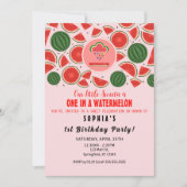 ワンメロンにひとつ！1歳の誕生日パーティー 招待状 (正面)