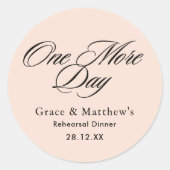 ワンモアデイ リハーサルディナー ブラッシュ ピンク フェイバー ラウンドシール (正面)
