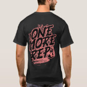ワンモアレップ ジム モチベーション タイポグラフィ Tシャツ (裏面)