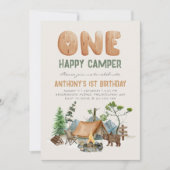 ワンモダンハッピーキャンパーウッドランド1st 招待状 (正面)