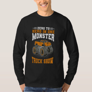 ワンモンスタートラックショーモンスタートラックでヒーローへ Tシャツ