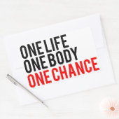 ワンライフワン体ワンチャンス 長方形シール (封筒)