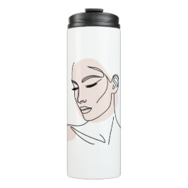 ワンラインウーマン顔スケッチNo2 タンブラー