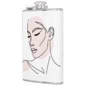 ワンラインウーマン顔スケッチNo2 フラスク (左)
