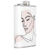 ワンラインウーマン顔スケッチNo2 フラスク (右)