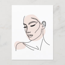 ワンラインウーマン顔スケッチNo2