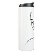 ワンラインウーマン顔スケッチNo3 タンブラー (回転左)