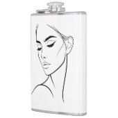 ワンラインウーマン顔スケッチNo3 フラスク (左)