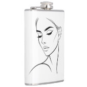 ワンラインウーマン顔スケッチNo3 フラスク (右)