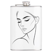 ワンラインウーマン顔スケッチNo3