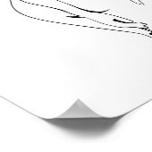 ワンラインスケッチナックフラウリュッケンア独身のート ポスター (角)