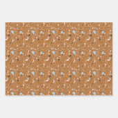 ワンラインパターンラインアートラッピング紙 ラッピングペーパーシート (正面3)