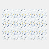 ワンラインパターンラインアートラッピング紙 ラッピングペーパーシート (正面)