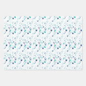 ワンラインパターンラインアートラッピング紙 ラッピングペーパーシート (正面2)