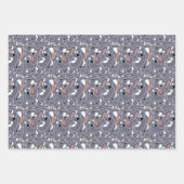 ワンラインパターンラインアートラッピング紙 ラッピングペーパーシート (正面3)