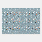 ワンラインパターンラインアートラッピング紙 ラッピングペーパーシート (正面)