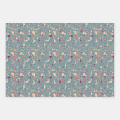 ワンラインパターンラインアートラッピング紙 ラッピングペーパーシート (正面3)