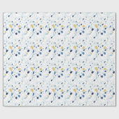 ワンラインパターンラインアートラッピング紙 ラッピングペーパー (フラット)